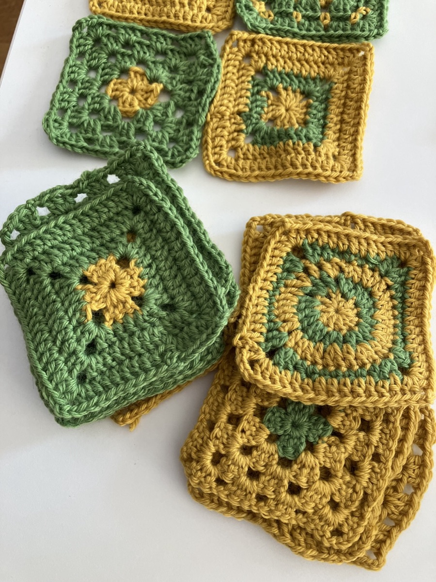 Carrés granny au crochet