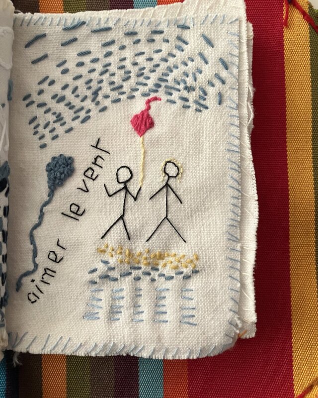 Page 08 du journal de broderie : Aimer le vent